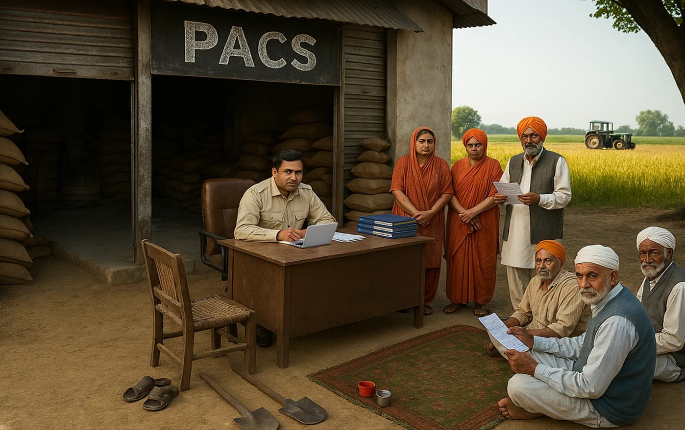 PACS center with farmers and officials